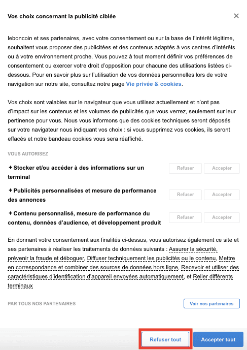 Le bon coin - Personnaliser